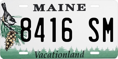 ME license plate 8416SM
