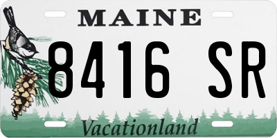 ME license plate 8416SR