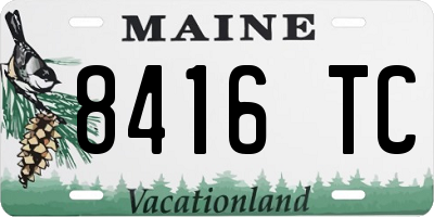 ME license plate 8416TC
