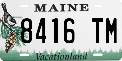 ME license plate 8416TM