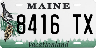ME license plate 8416TX