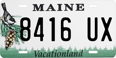 ME license plate 8416UX