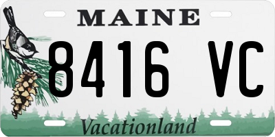 ME license plate 8416VC