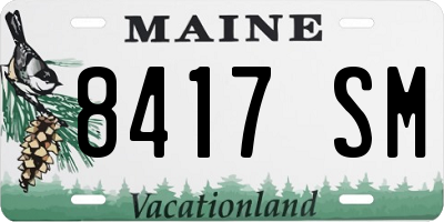 ME license plate 8417SM