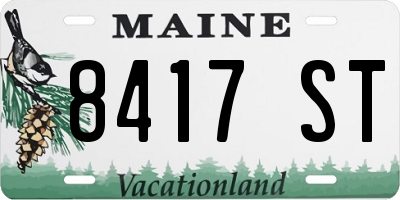 ME license plate 8417ST