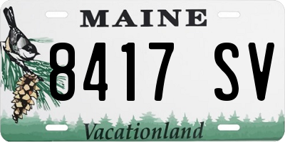 ME license plate 8417SV