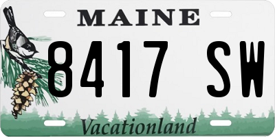 ME license plate 8417SW