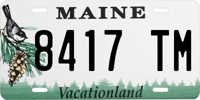 ME license plate 8417TM
