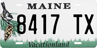 ME license plate 8417TX