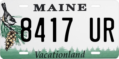 ME license plate 8417UR