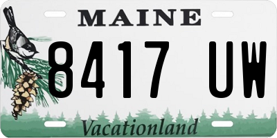 ME license plate 8417UW