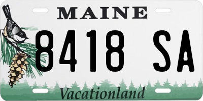ME license plate 8418SA