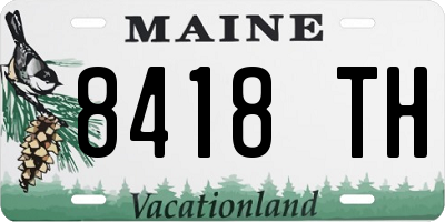 ME license plate 8418TH