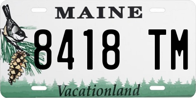 ME license plate 8418TM