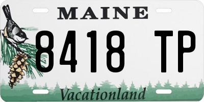 ME license plate 8418TP
