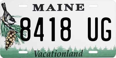 ME license plate 8418UG