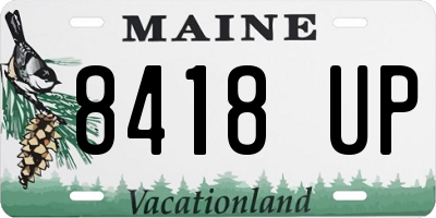 ME license plate 8418UP