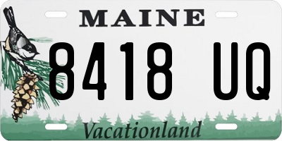 ME license plate 8418UQ