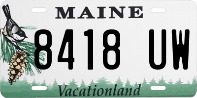 ME license plate 8418UW