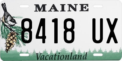 ME license plate 8418UX