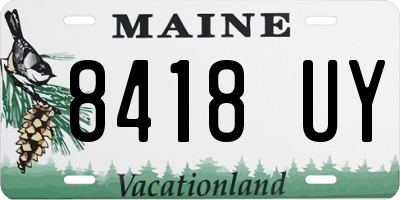 ME license plate 8418UY