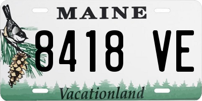 ME license plate 8418VE