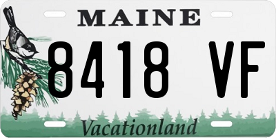 ME license plate 8418VF