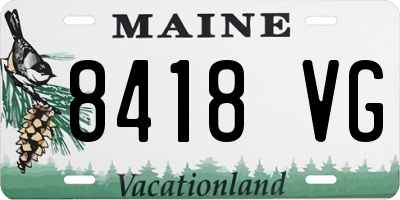 ME license plate 8418VG