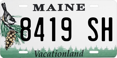 ME license plate 8419SH