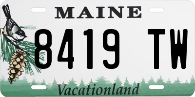 ME license plate 8419TW