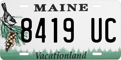 ME license plate 8419UC