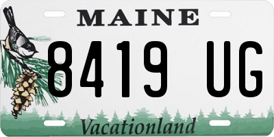 ME license plate 8419UG