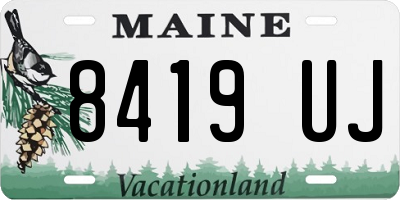 ME license plate 8419UJ