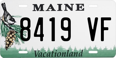 ME license plate 8419VF
