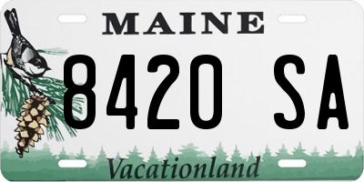 ME license plate 8420SA