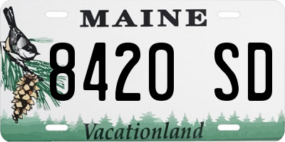 ME license plate 8420SD