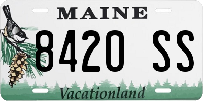 ME license plate 8420SS