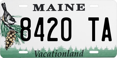 ME license plate 8420TA
