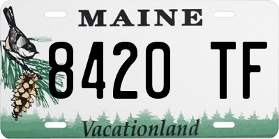 ME license plate 8420TF