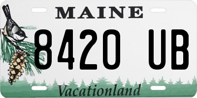 ME license plate 8420UB