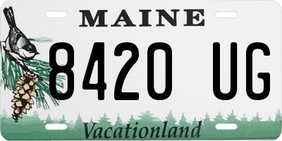 ME license plate 8420UG