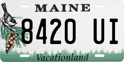 ME license plate 8420UI
