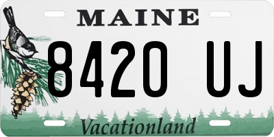 ME license plate 8420UJ