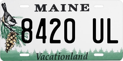 ME license plate 8420UL