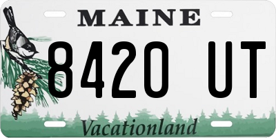 ME license plate 8420UT
