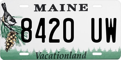 ME license plate 8420UW