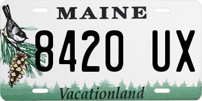 ME license plate 8420UX