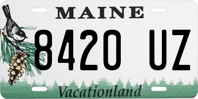 ME license plate 8420UZ