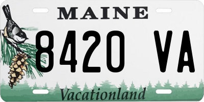 ME license plate 8420VA