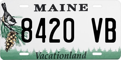 ME license plate 8420VB